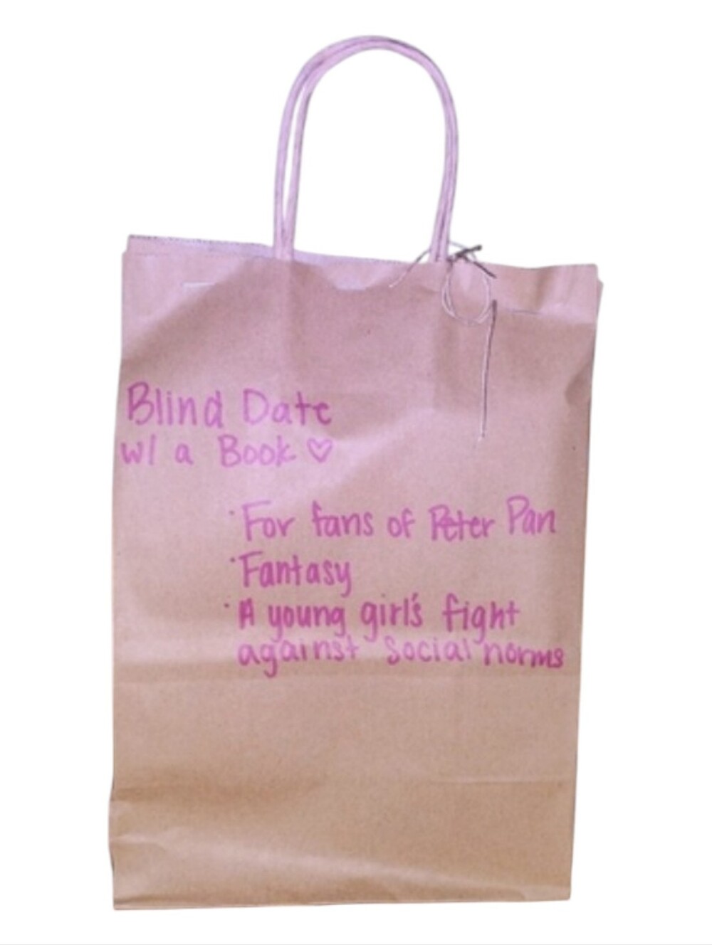 Blind Date With A Book Peter Pan Fantasy Brown Paper Gift Bag📚